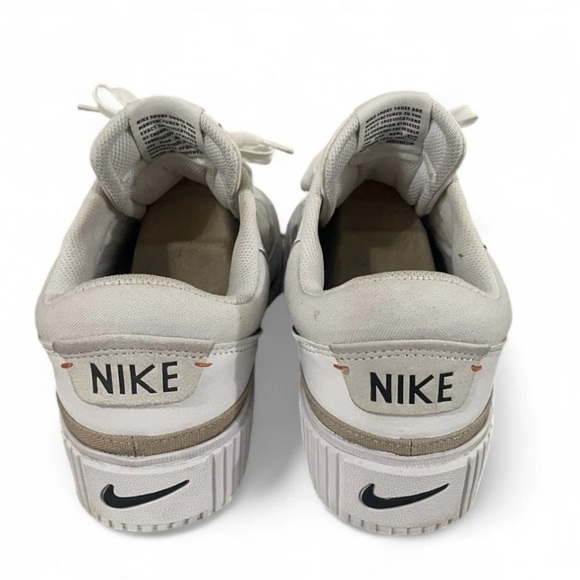 Nike Court Legacy Lift Platform Sneakers Women 11 White Black Tan - Picture 6 of 7